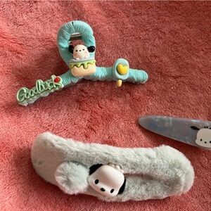 Kids Plush Sheep Hair Accessories Set